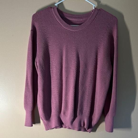 unknown Sweaters - Chic Plum Ribbed Knit Sweater